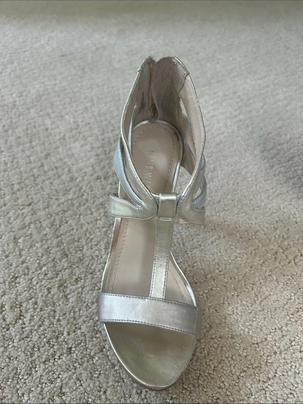 Nine West Metallic Strappy High Heels